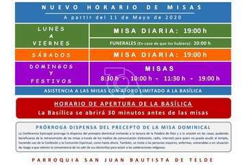 La Basílica de Telde retoma los oficios religiosos el 11 de mayo con aforo restringido (Foto TA)